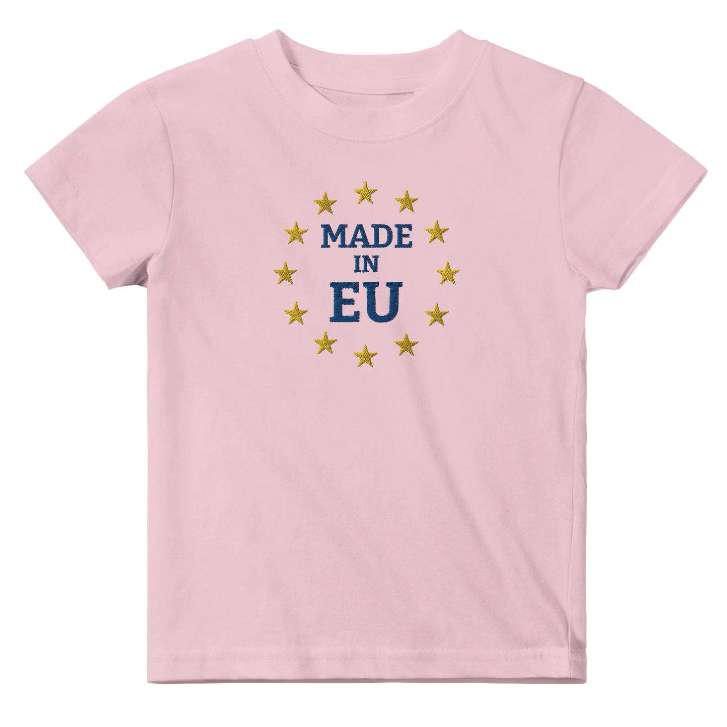 "Made in EU" Embroidered Baby T-shirt / Pink