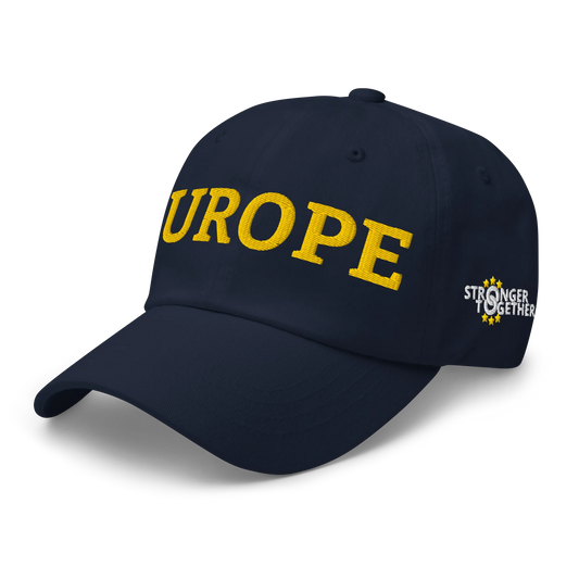 Navy Blue EUROPE Cap with National Flag of Poland Left Front View
