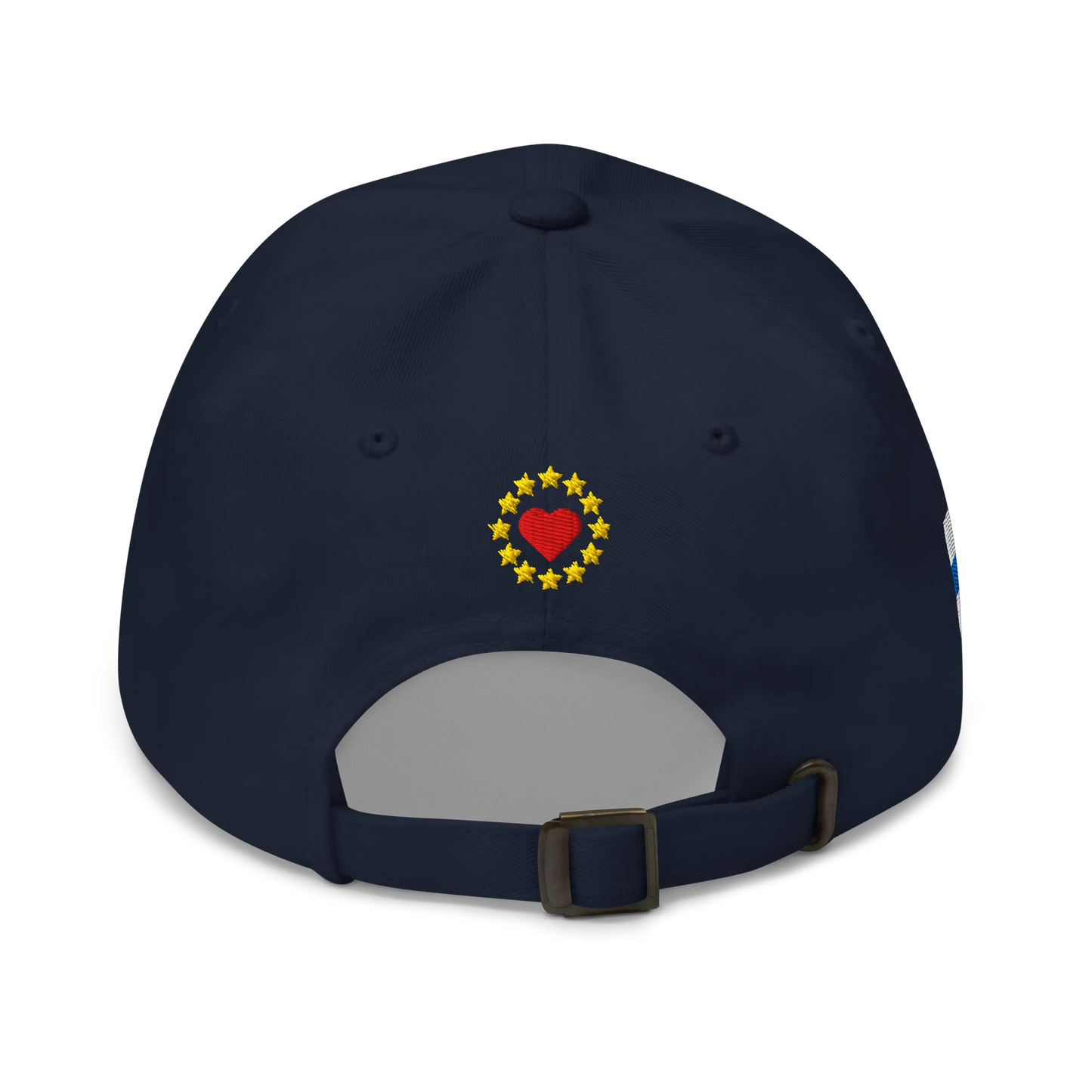Navy Blue MEGA Cap with National Flag of Finland Back View