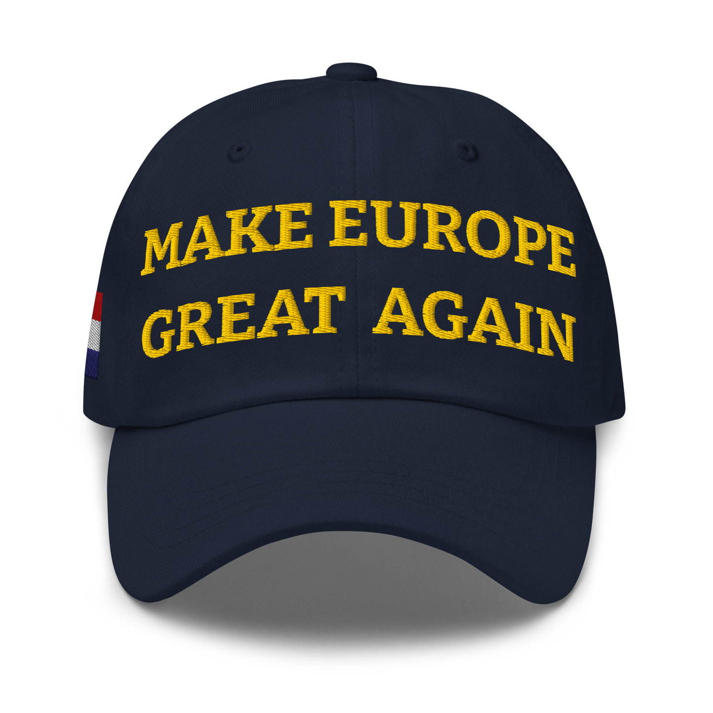 Navy Blue MEGA Hat with National Flag of Croatia Front View