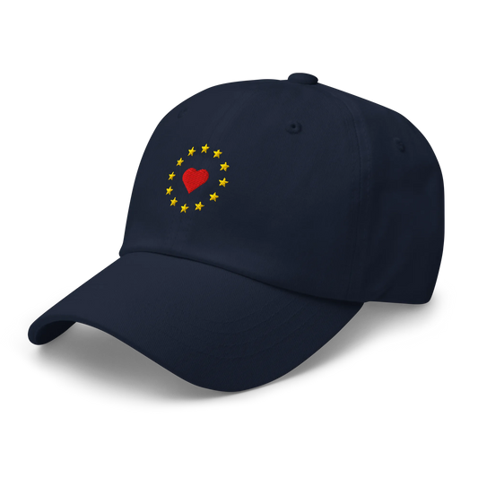 Navy Blue "Show the Love for Europe" Cap Left Front View