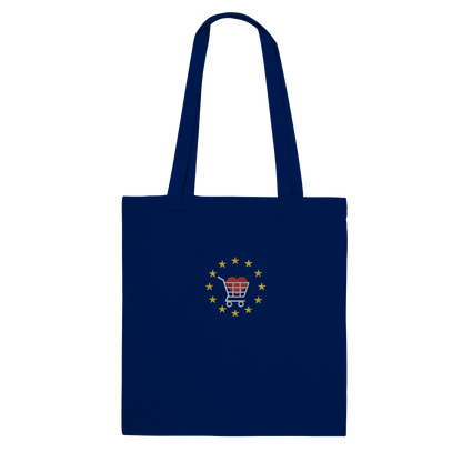 Navy Blue Buy from EU Embroidered Tote Bag