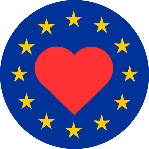 Show the Love for Europe logo #003399 blue