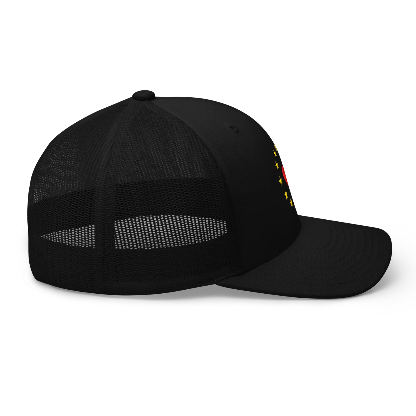 Black "Show the Love for EU" Trucker Cap Right View