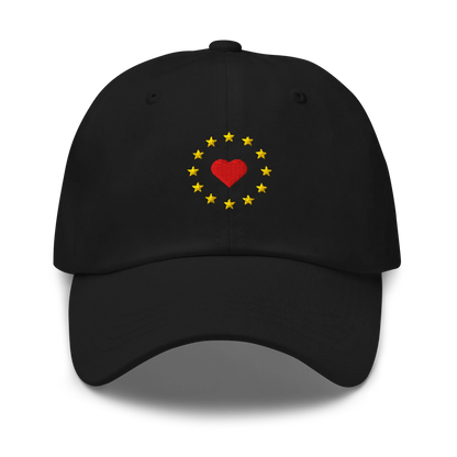 Black "Show the Love for Europe" Cap Front View