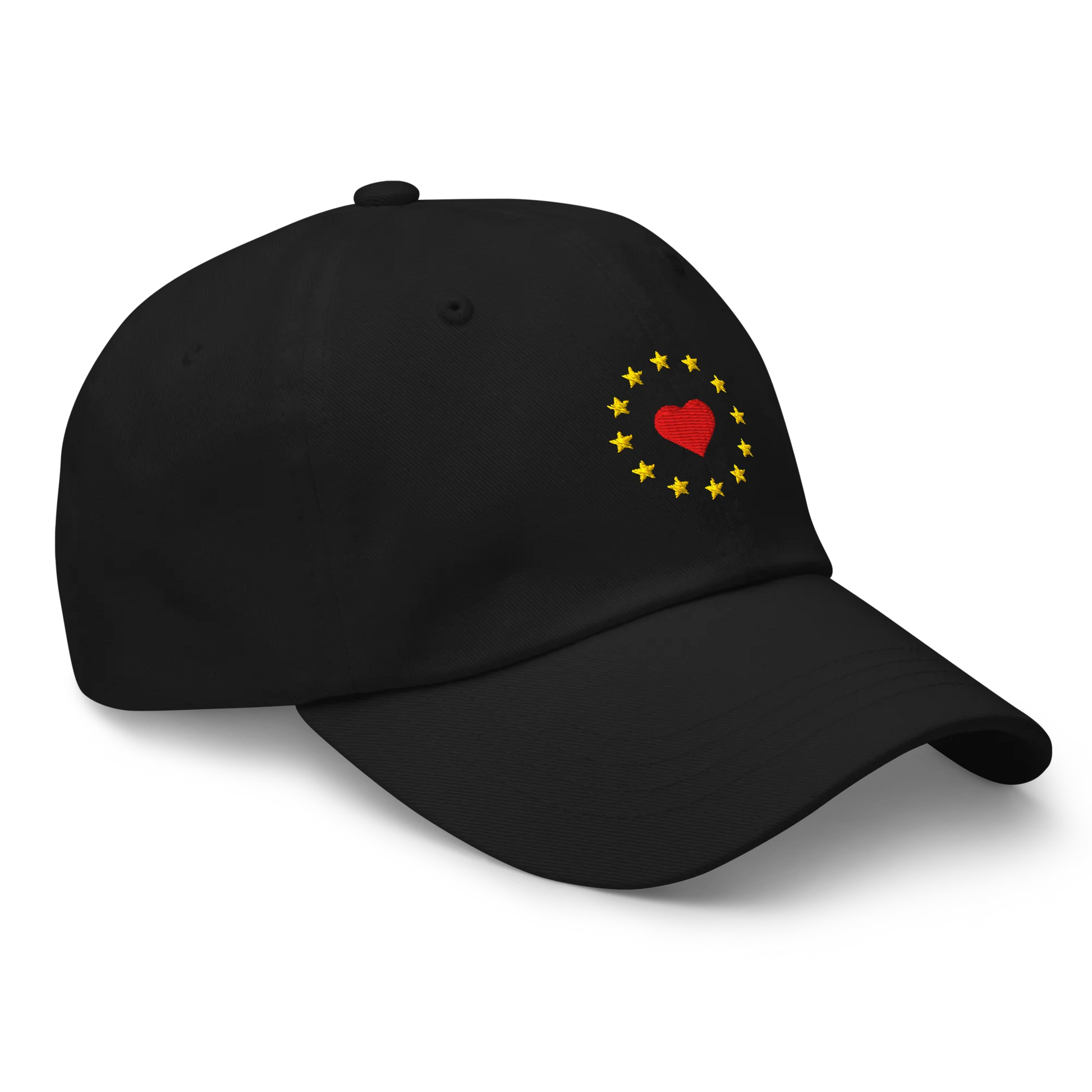Black "Show the Love for Europe" Cap Right Front View