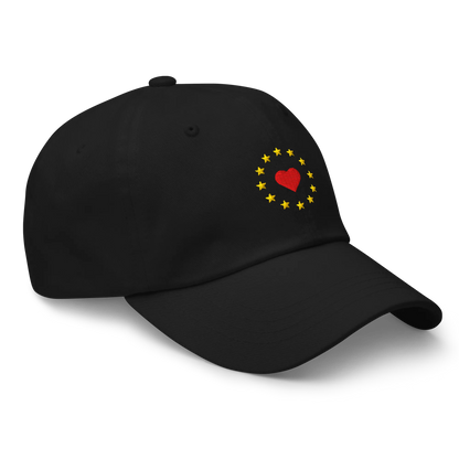 Black "Show the Love for Europe" Cap Right Front View