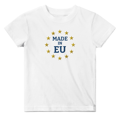 "Made in EU" Embroidered Baby T-shirt / White