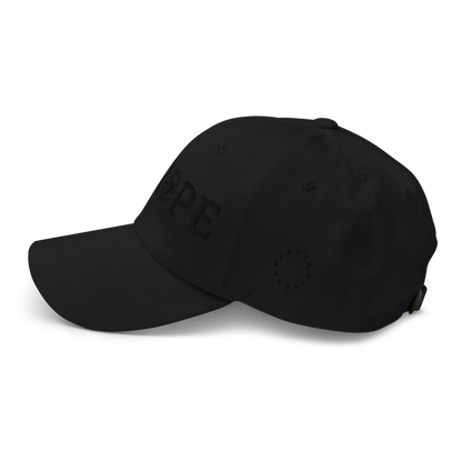 Monochrome Black "EUROPE" Cap with "Show the Love for EU" emblem Left View