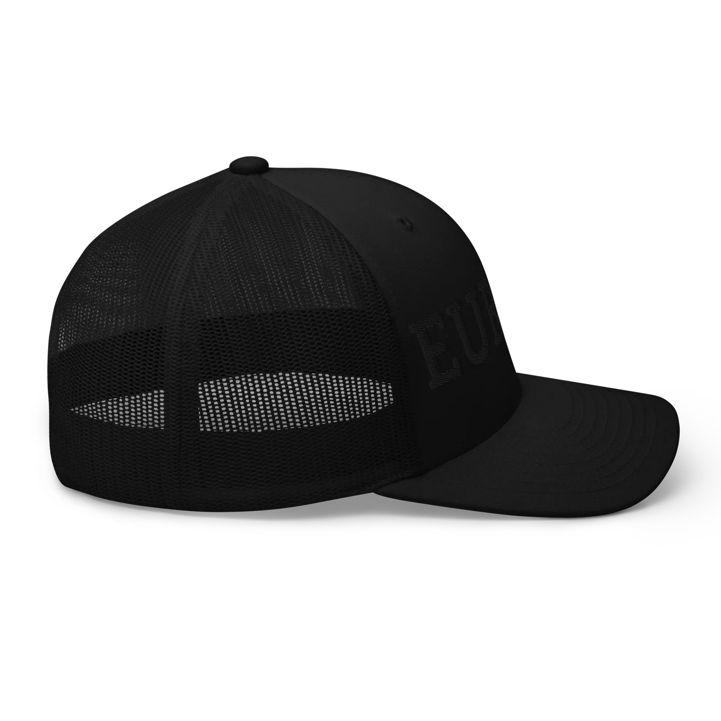 Monochrome Black "EUROPE" Trucker Cap Right View