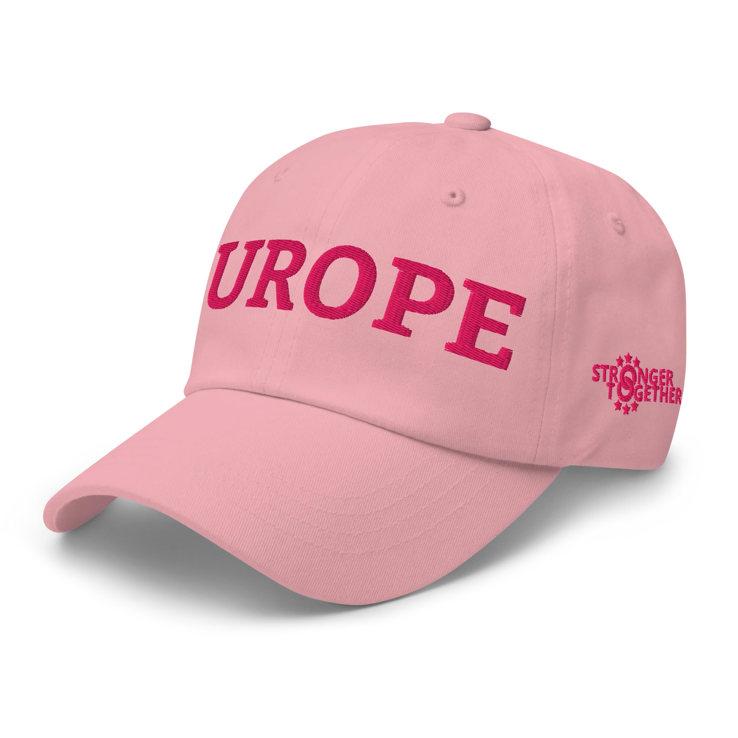 Monochrome Pink "EUROPE" Cap Left Front View