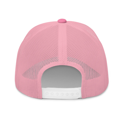Monochrome Pink EUROPE Trucker Cap with "Show the Love for Europe" emblem in full color Back View