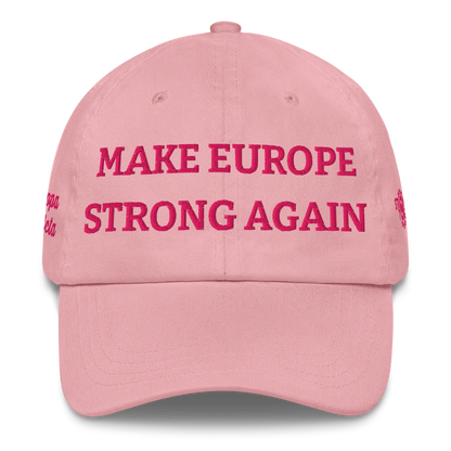 Monochrome Pink "Make Europe Strong Again" / MESA Cap Front View