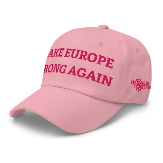 Monochrome Pink "Make Europe Strong Again" / MESA Cap Left Front View