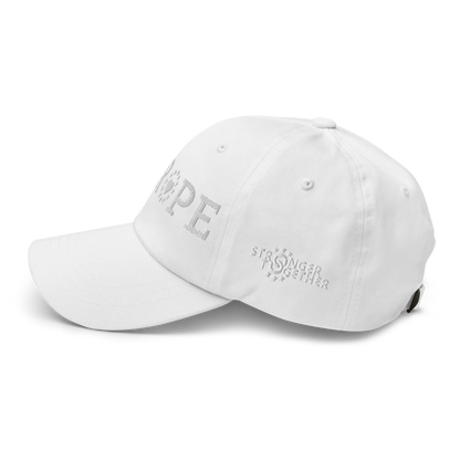 Monochrome White "EUROPE" Cap with "Show the Love for Europe" emblem Left View
