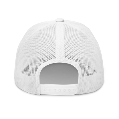 Monochrome White "EUROPE" Trucker Cap with Back View