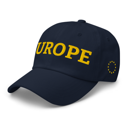 Navy Blue "EUROPE" Cap Left Front View