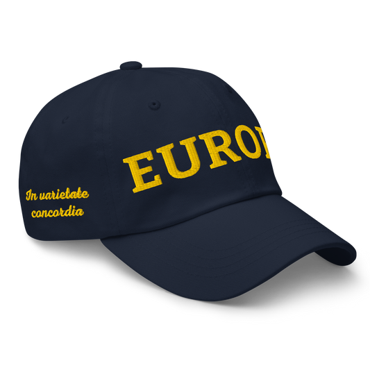 Navy Blue "EUROPE" Cap Right Front View