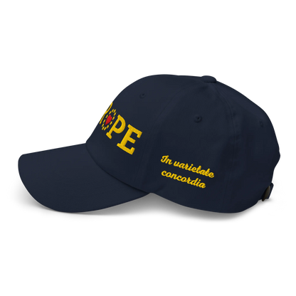 Navy Blue EUROPE Cap with National Flag of Poland and "Show the Love for Europe" emblem Left View