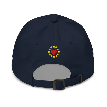 Navy Blue EUROPE Cap with National Flag of Poland Back View