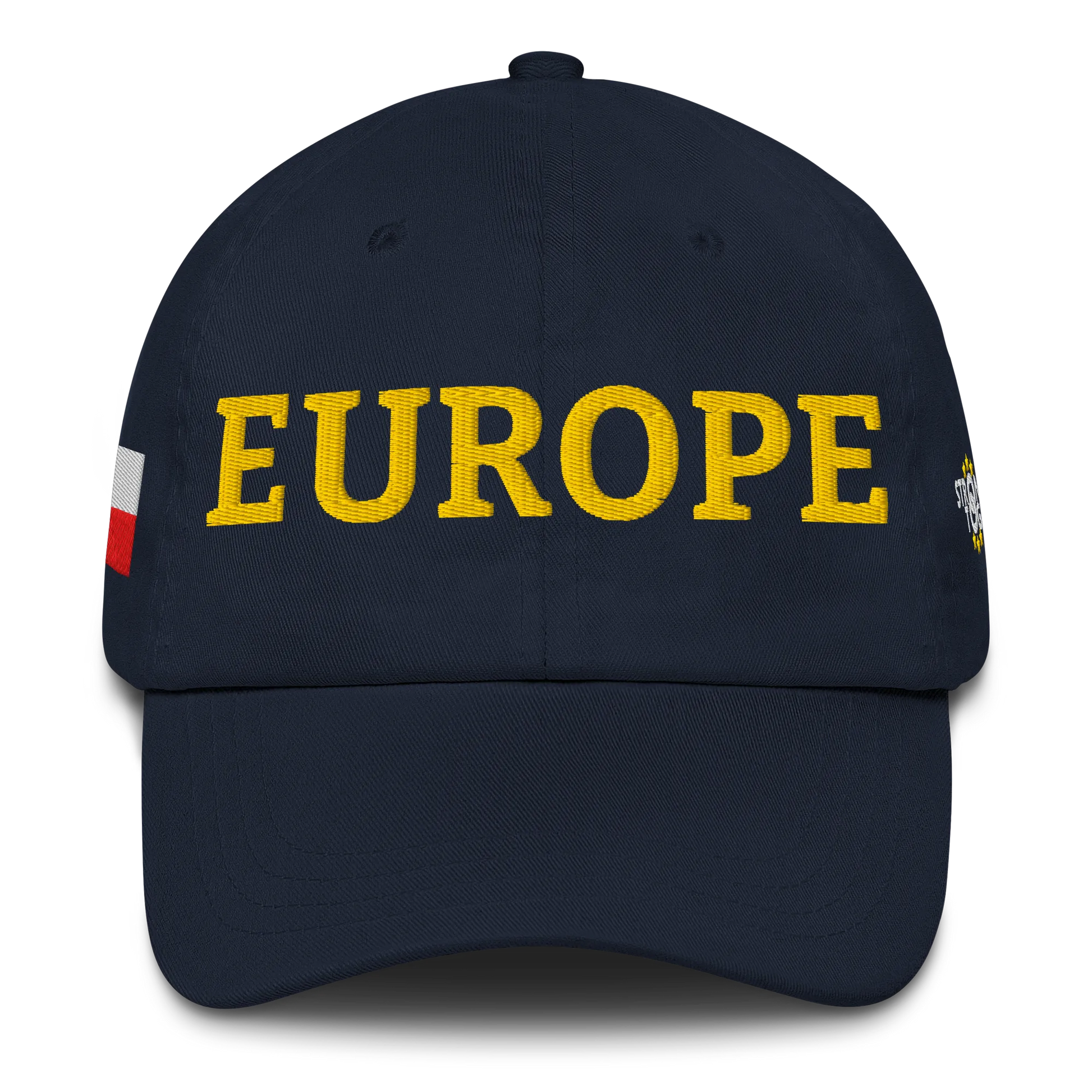 Navy Blue EUROPE Cap with National Flag of Poland Front View