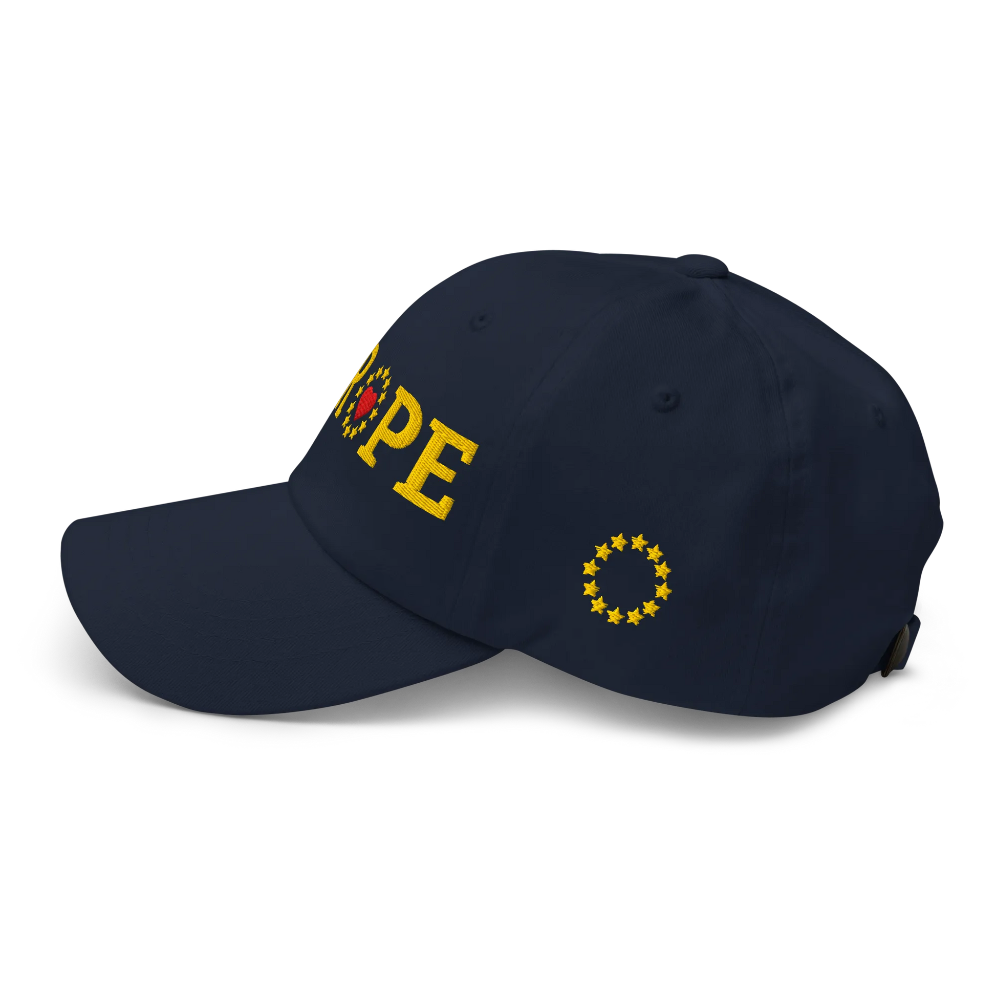 Navy Blue "EUROPE" Cap with "Show the Love for EU" emblem Left View