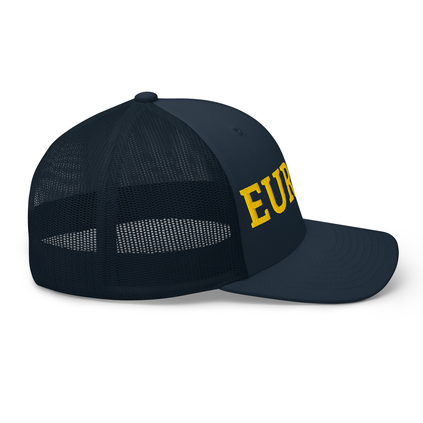 Navy Blue "EUROPE" Trucker Cap with "Show the Love for EU" emblem Right View