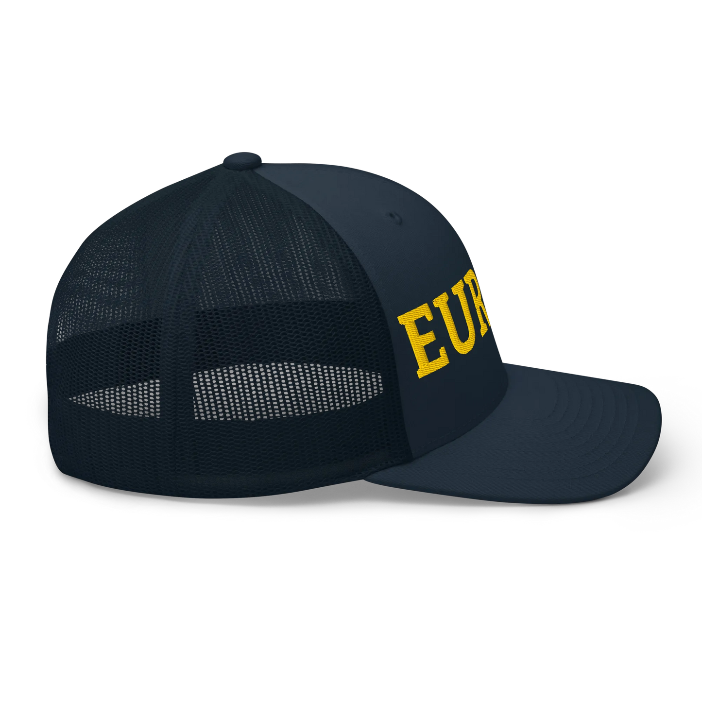 Navy Blue "EUROPE" Trucker Cap with "Show the Love for Europe" emblem Right View