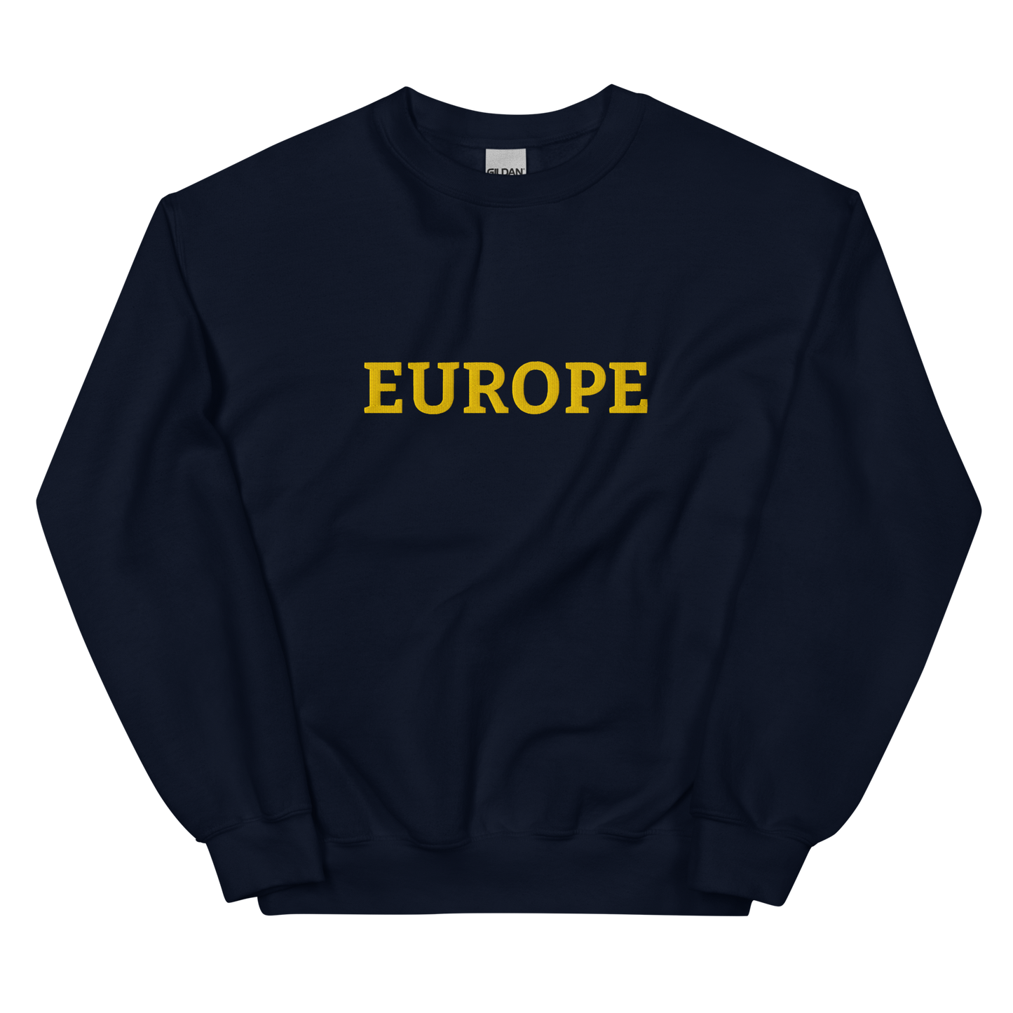 Navy Blue "EUROPE" Unisex Sweatshirt Front View