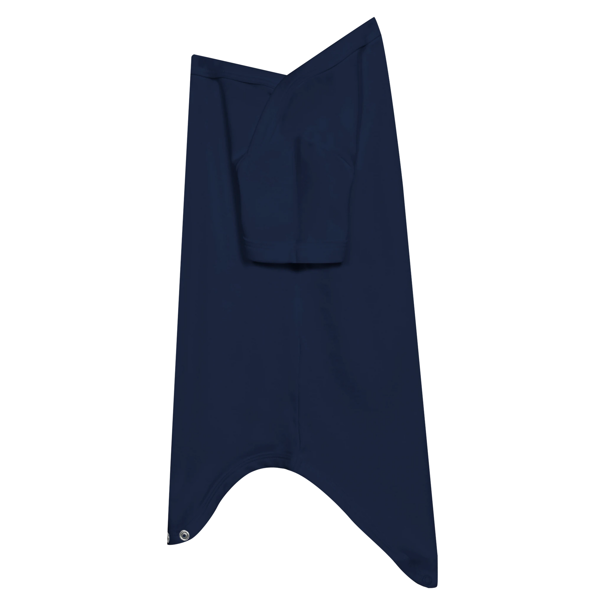 Navy Blue "Made in EU" Embroidered Baby Bodysuit Side View