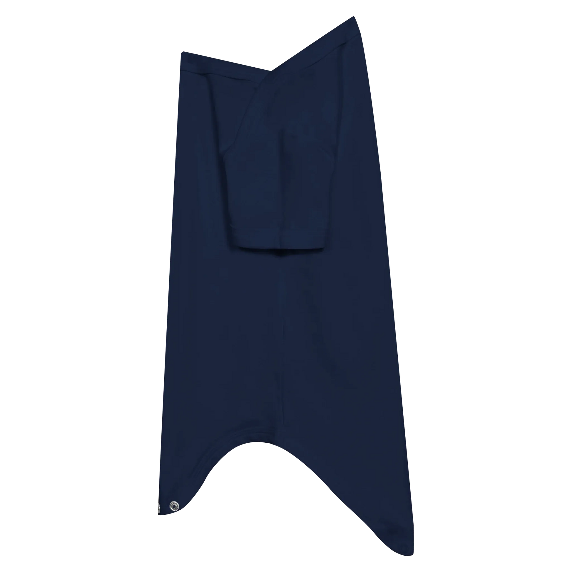 Navy Blue "Made in EU" Embroidered Baby Bodysuit Side View
