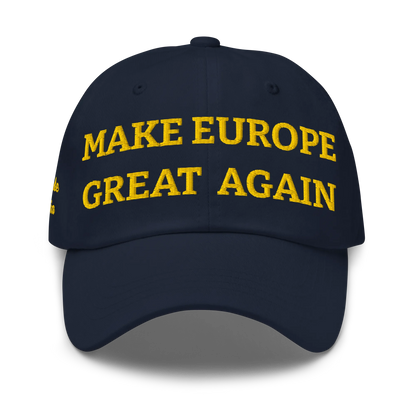 Navy Blue "Make Europe Great Again" / MEGA Cap Front View
