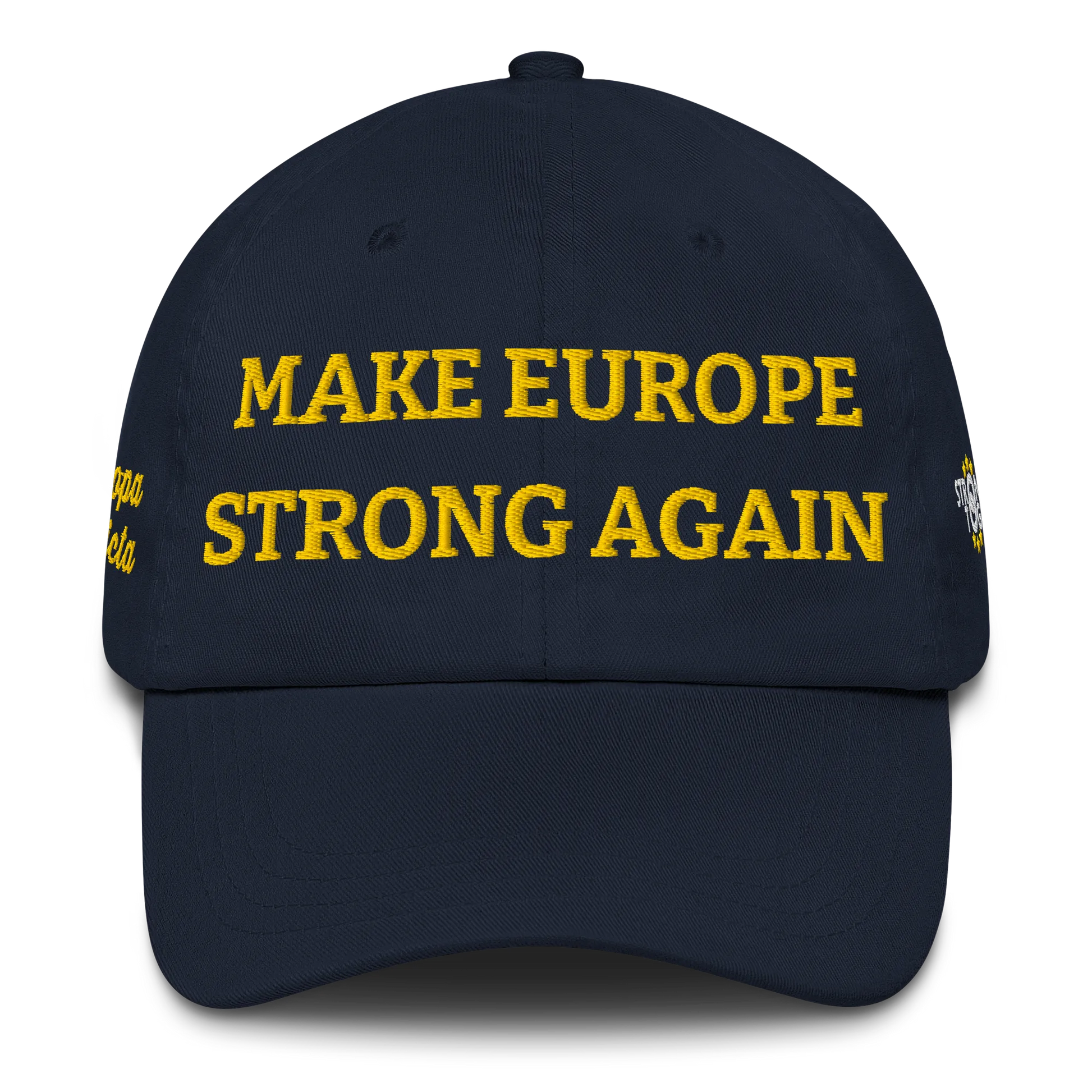 Navy Blue "Make Europe Strong Again" / MESA Cap Front View