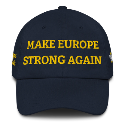 Navy Blue "Make Europe Strong Again" / MESA Cap Front View