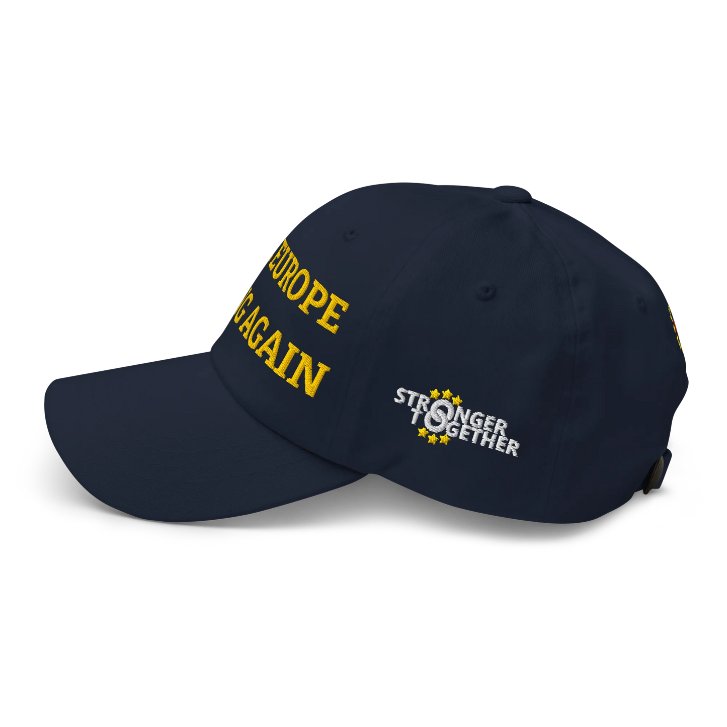 Navy Blue "Make Europe Strong Again" / MESA Cap Left View