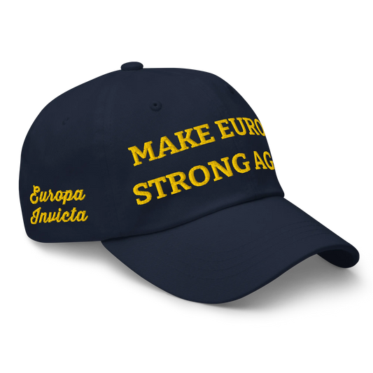 Navy Blue "Make Europe Strong Again" / MESA Cap Right Front View