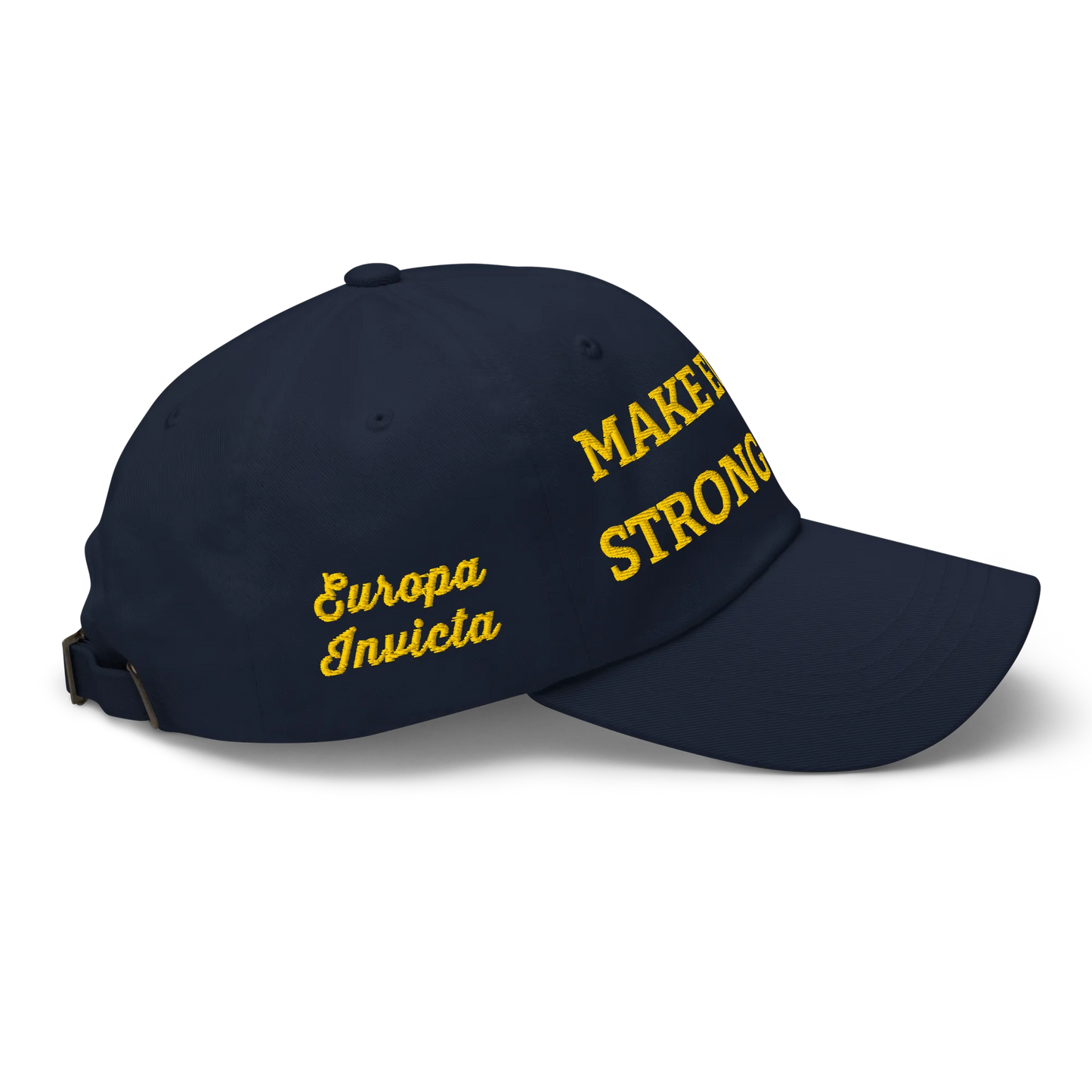 Navy Blue "Make Europe Strong Again" / MESA Cap with "Show the Love for Europe" emblem Right View