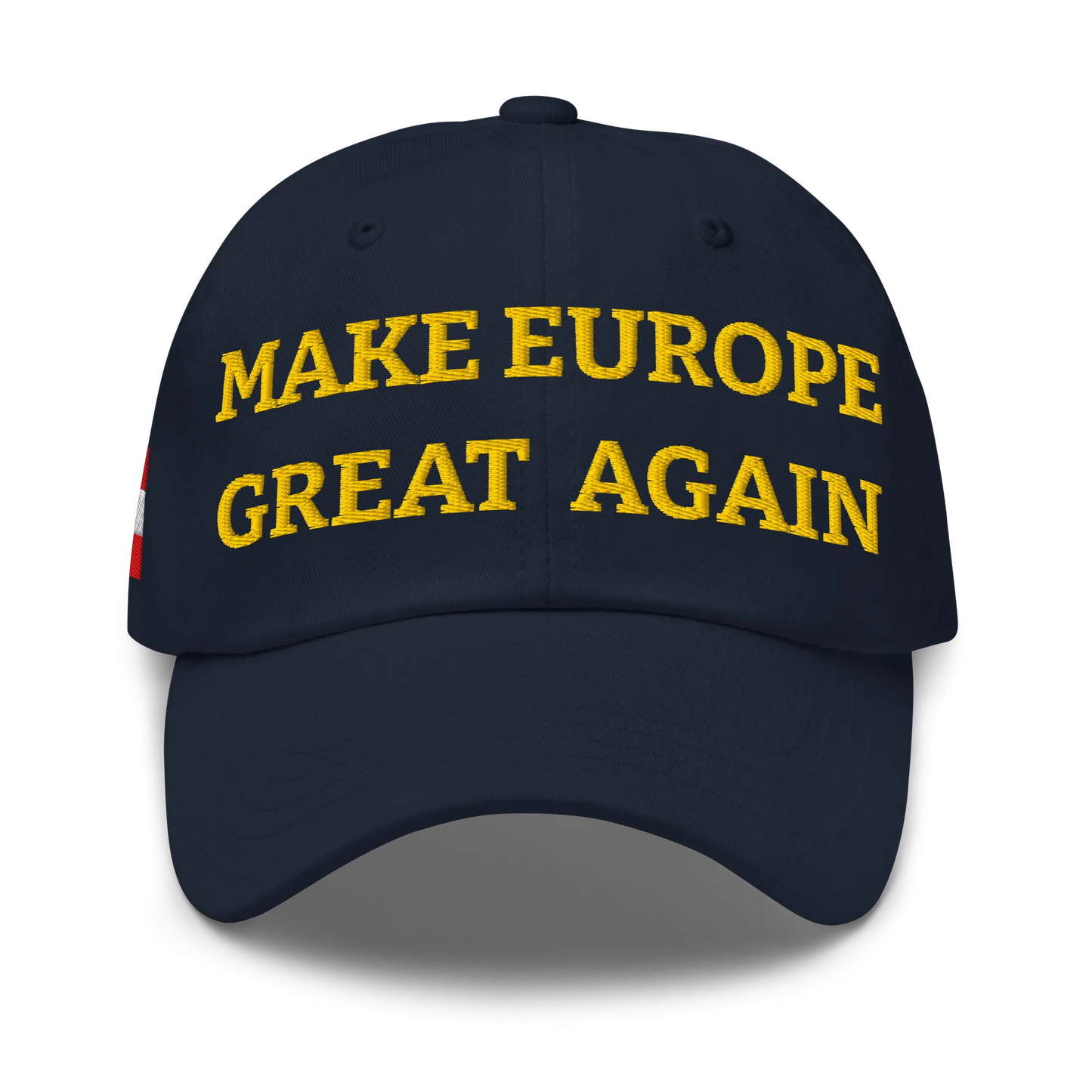 Navy Blue MEGA Cap with National Flag of Austria Front View