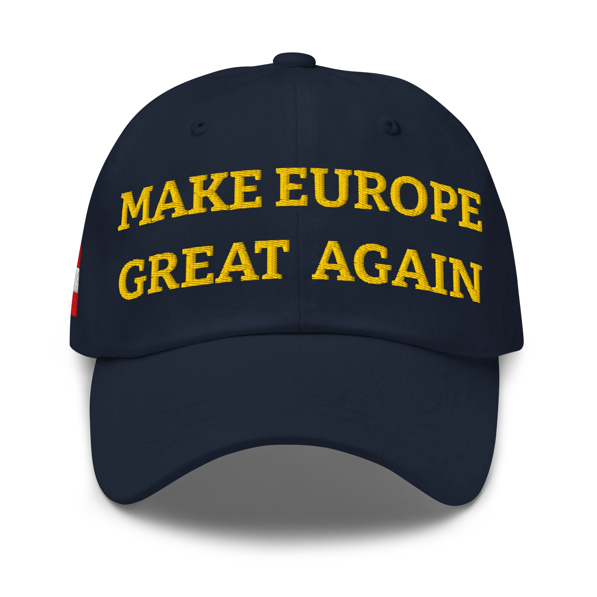 Navy Blue MEGA Cap with National Flag of Austria Front View