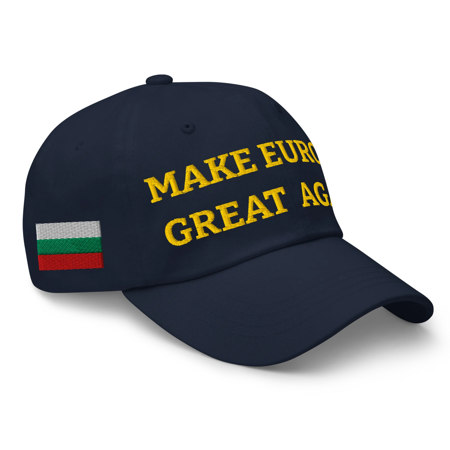 Navy Blue MEGA Cap with National Flag of Bulgaria Right Front View