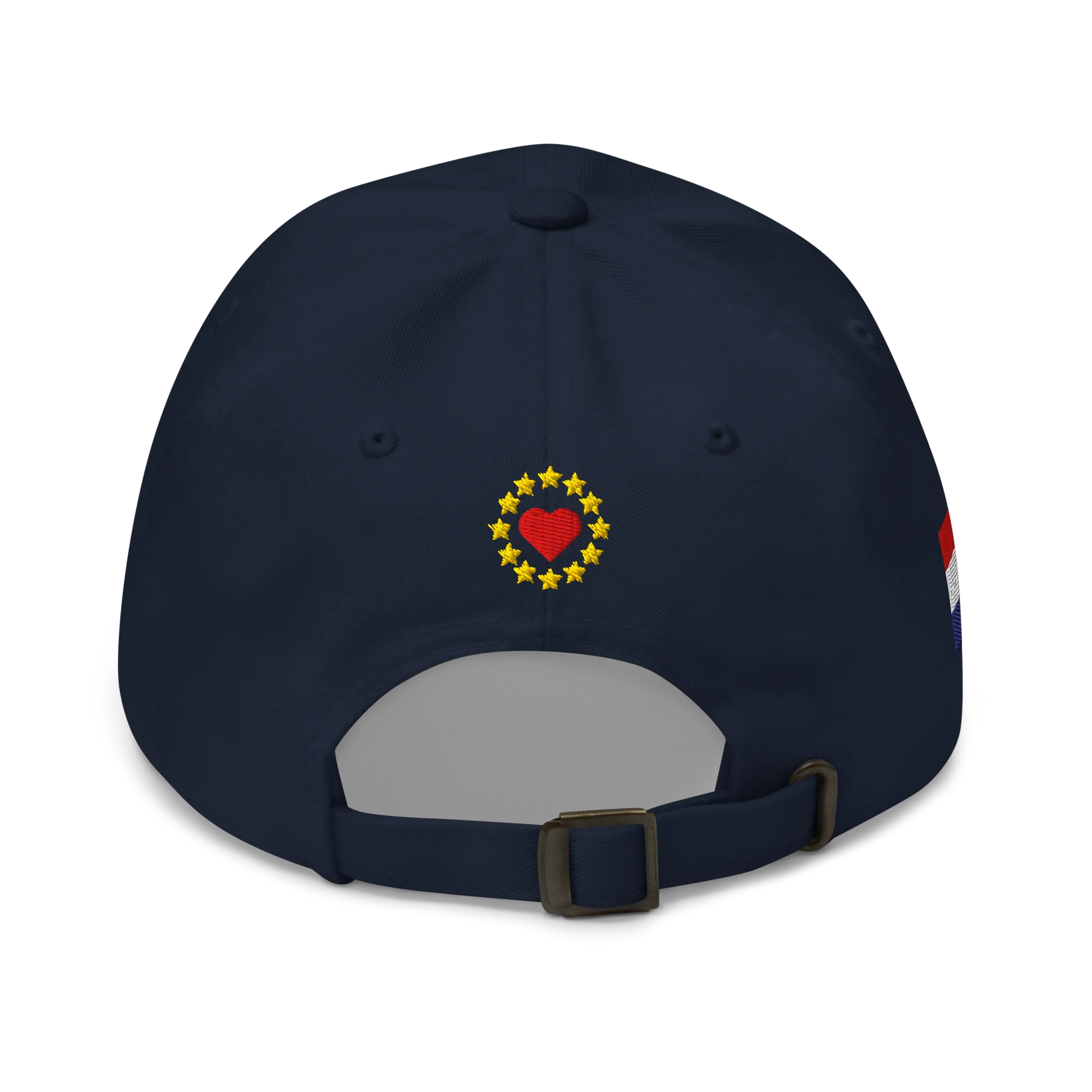 Navy Blue MEGA Cap with National Flag of Croatia Back View