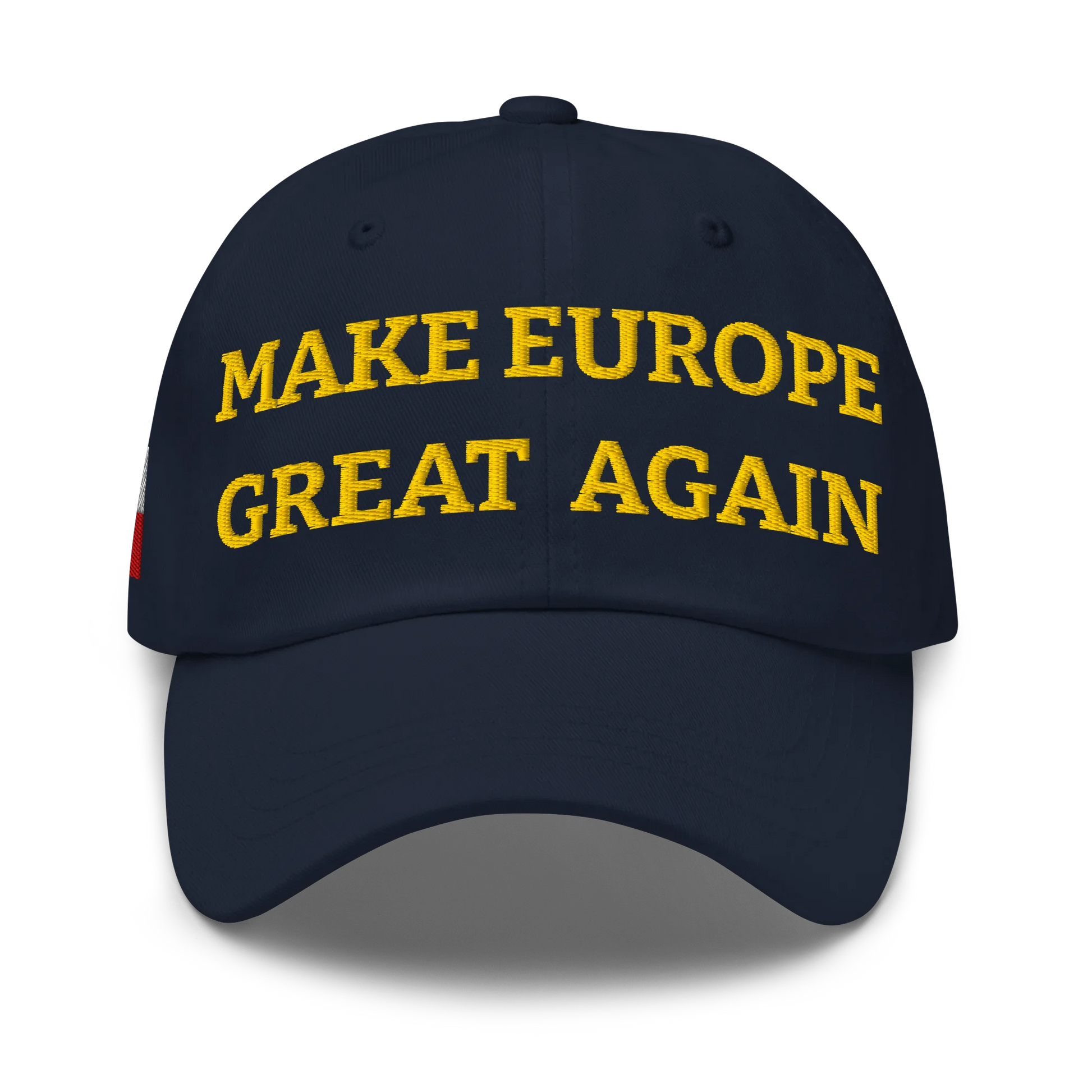 Navy Blue MEGA Cap with National Flag of Czechia Front View