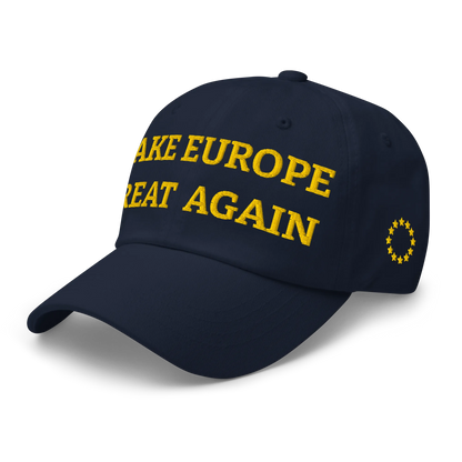 Navy Blue MEGA Cap with National Flag of Czechia Left Front View