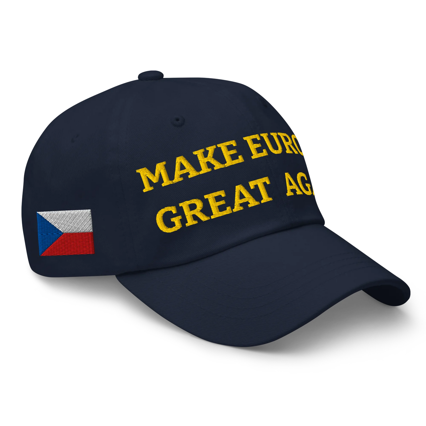 Navy Blue MEGA Cap with National Flag of Czechia Right Front View