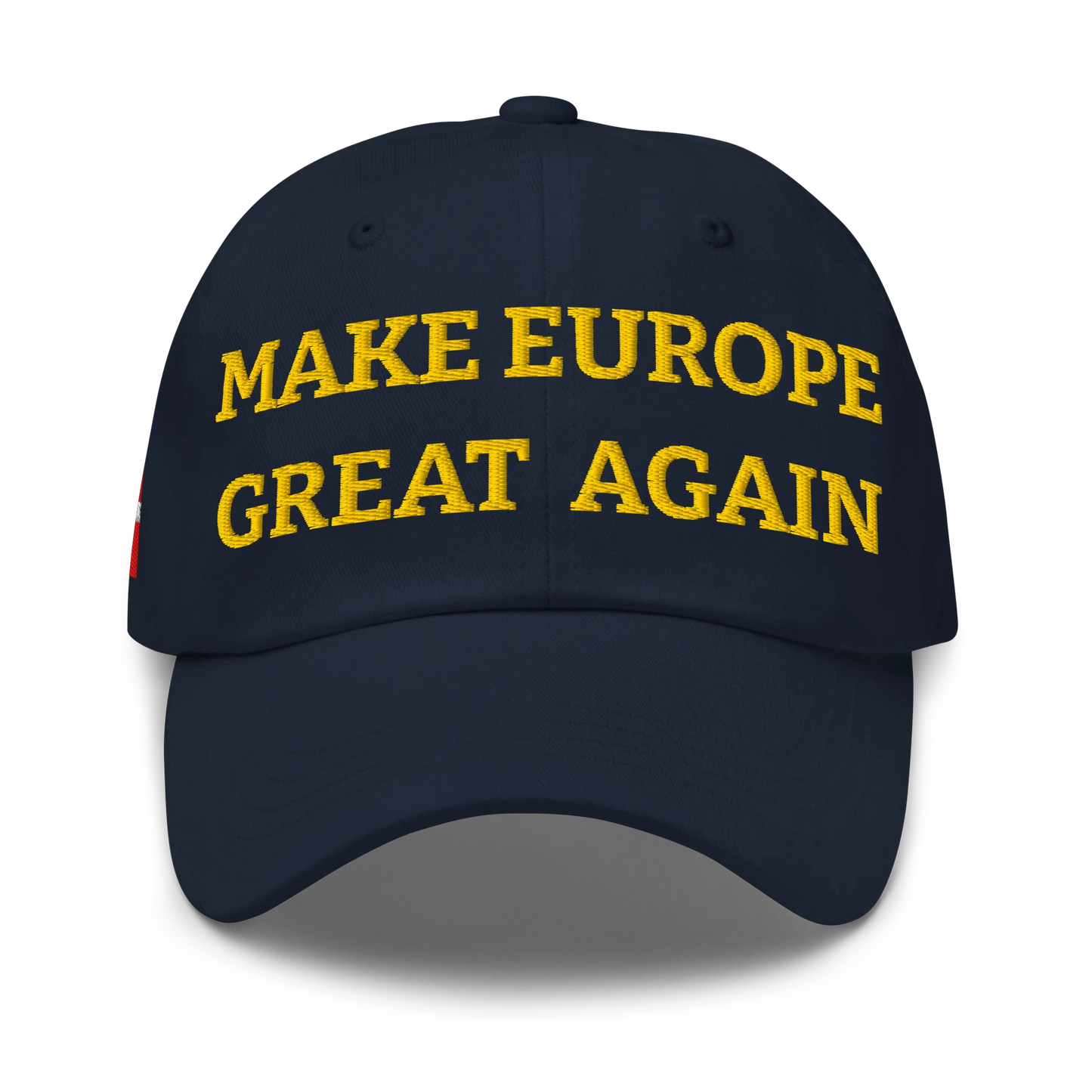 Navy Blue MEGA Cap with National Flag of Denmark Front View