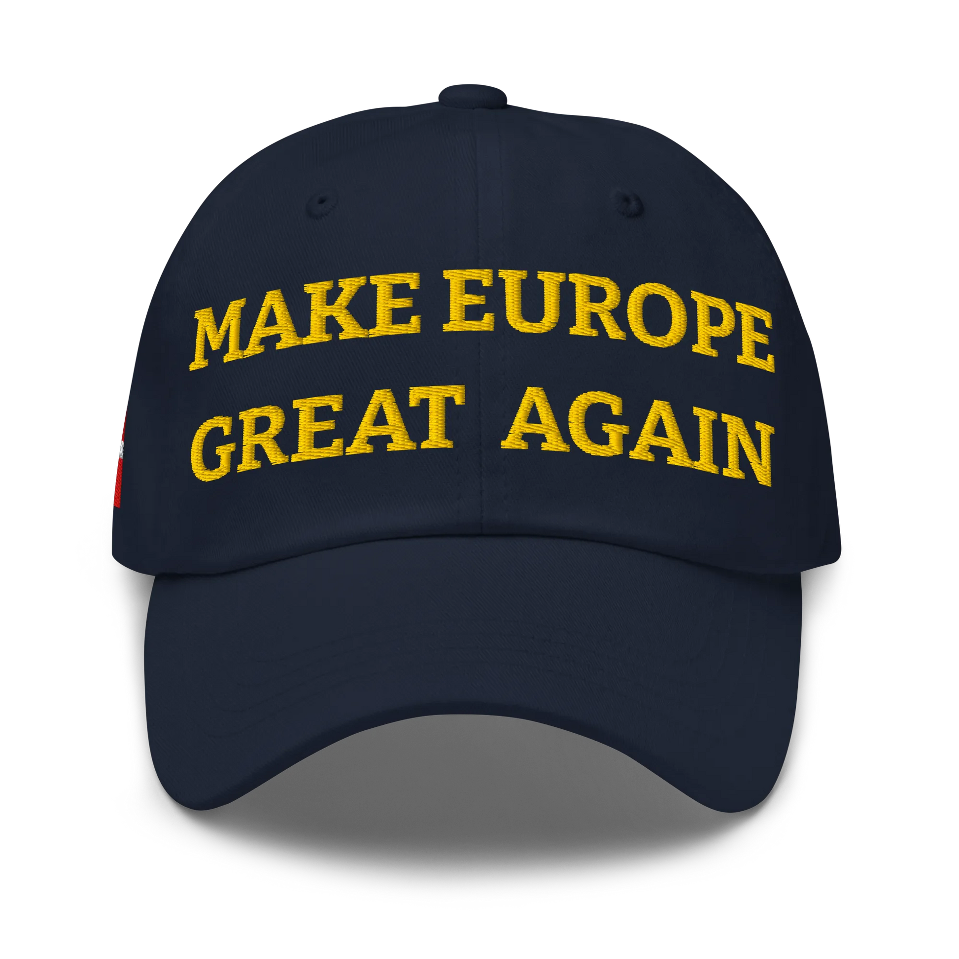 Navy Blue MEGA Cap with National Flag of Denmark Front View