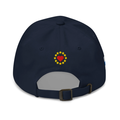 Navy Blue MEGA Cap with National Flag of Finland Back View