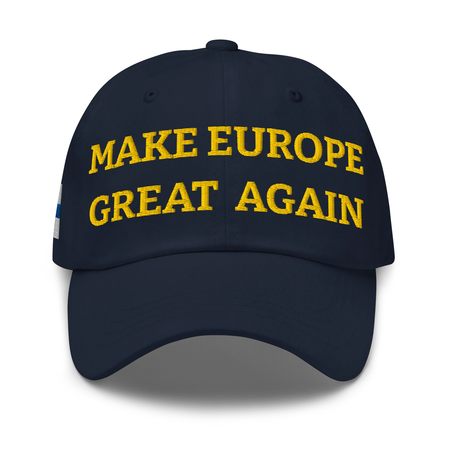 Navy Blue MEGA Cap with National Flag of Finland Front View