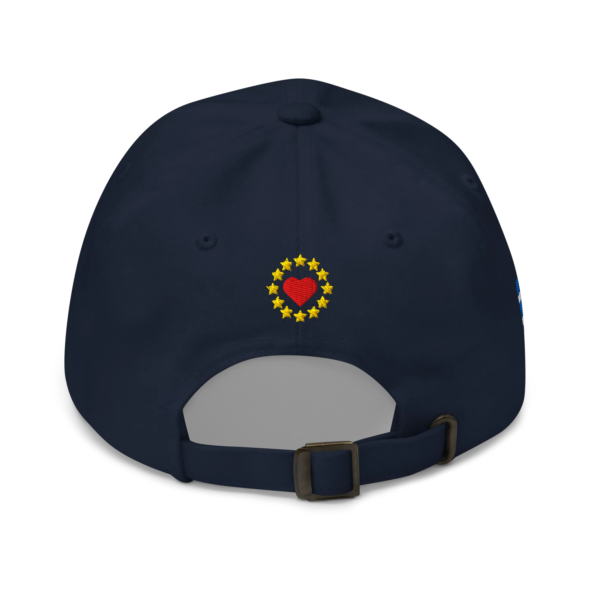 Navy Blue MEGA Cap with National Flag of Greece Back View