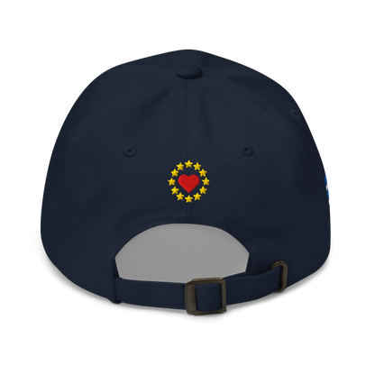 Navy Blue MEGA Cap with National Flag of Greece Back View
